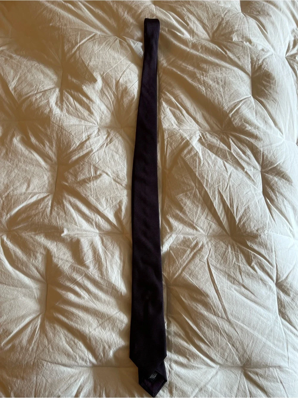 BOSS Hugo Boss Dark Purple 100% Silk Tie Made in Italy